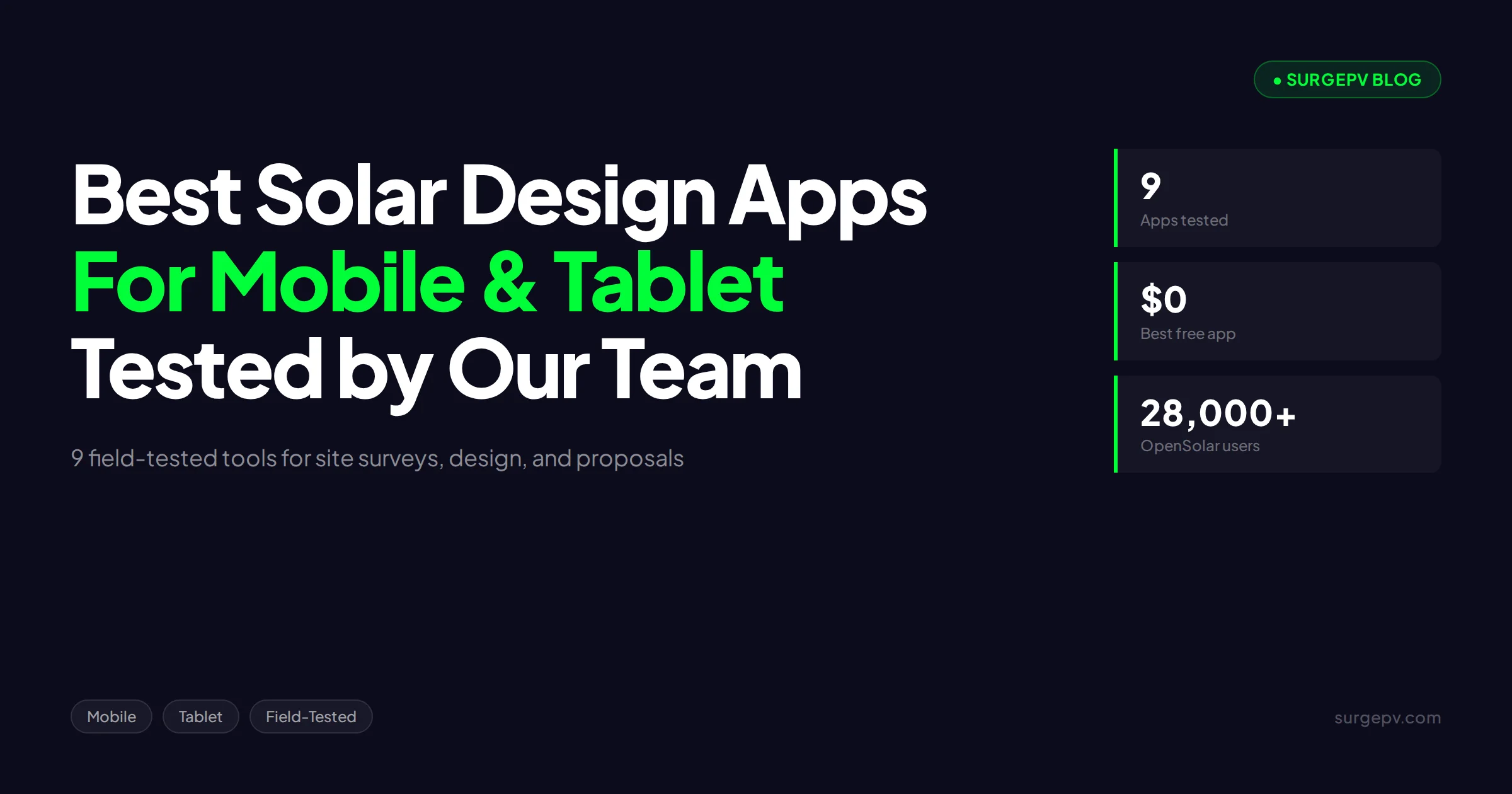 Top 9 Best Mobile Solar Design Tools We Tested (2026)