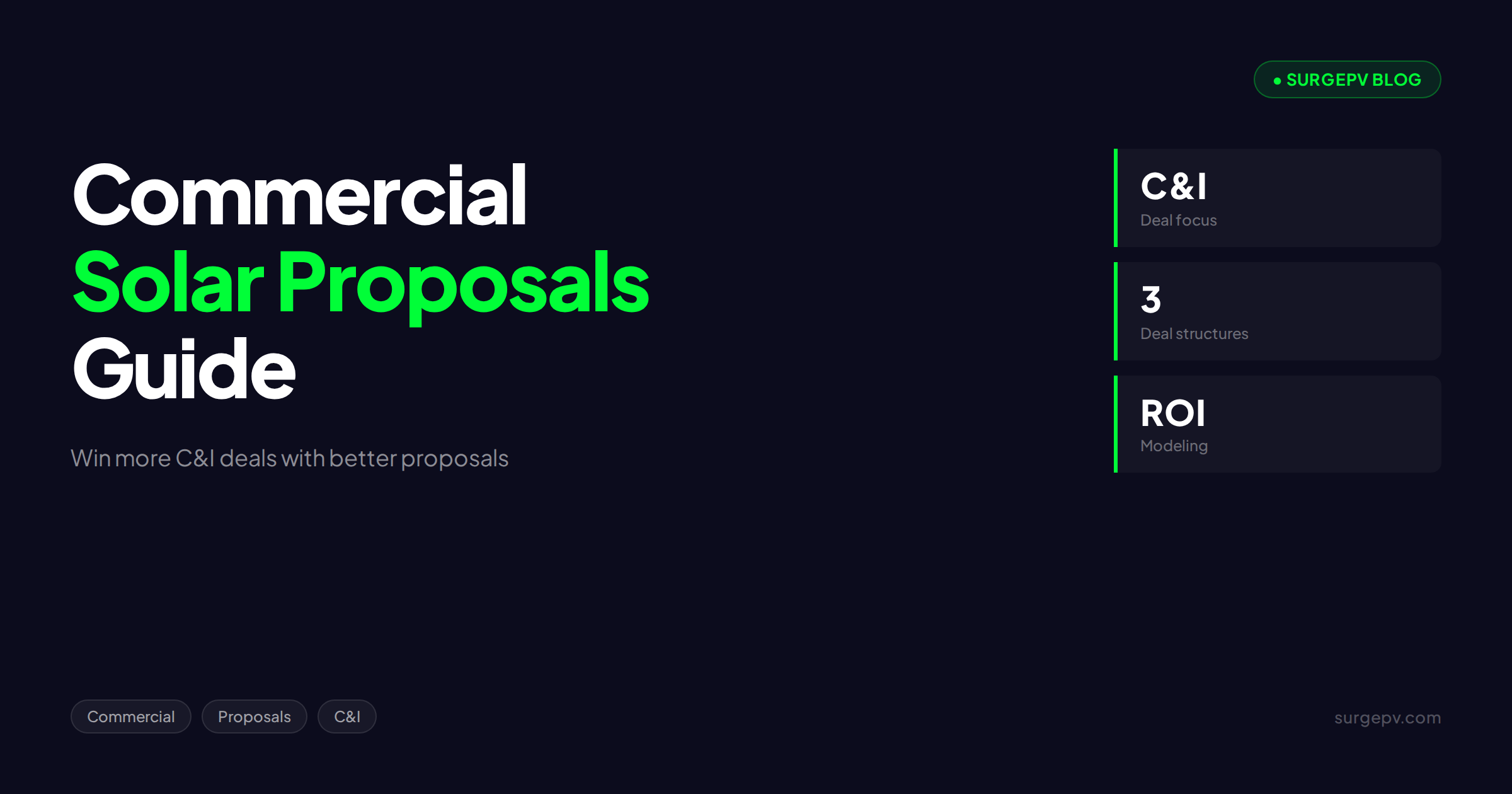 Commercial Solar Proposals Guide: How to Win More C&I Deals With Better Proposals