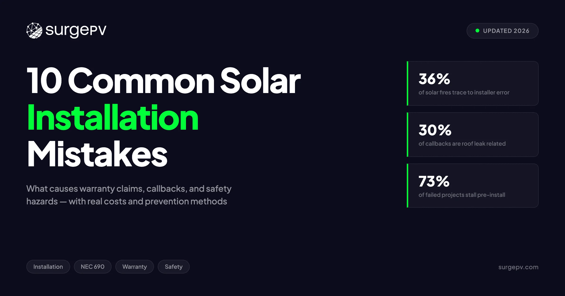 10 Common Solar Installation Mistakes 2026