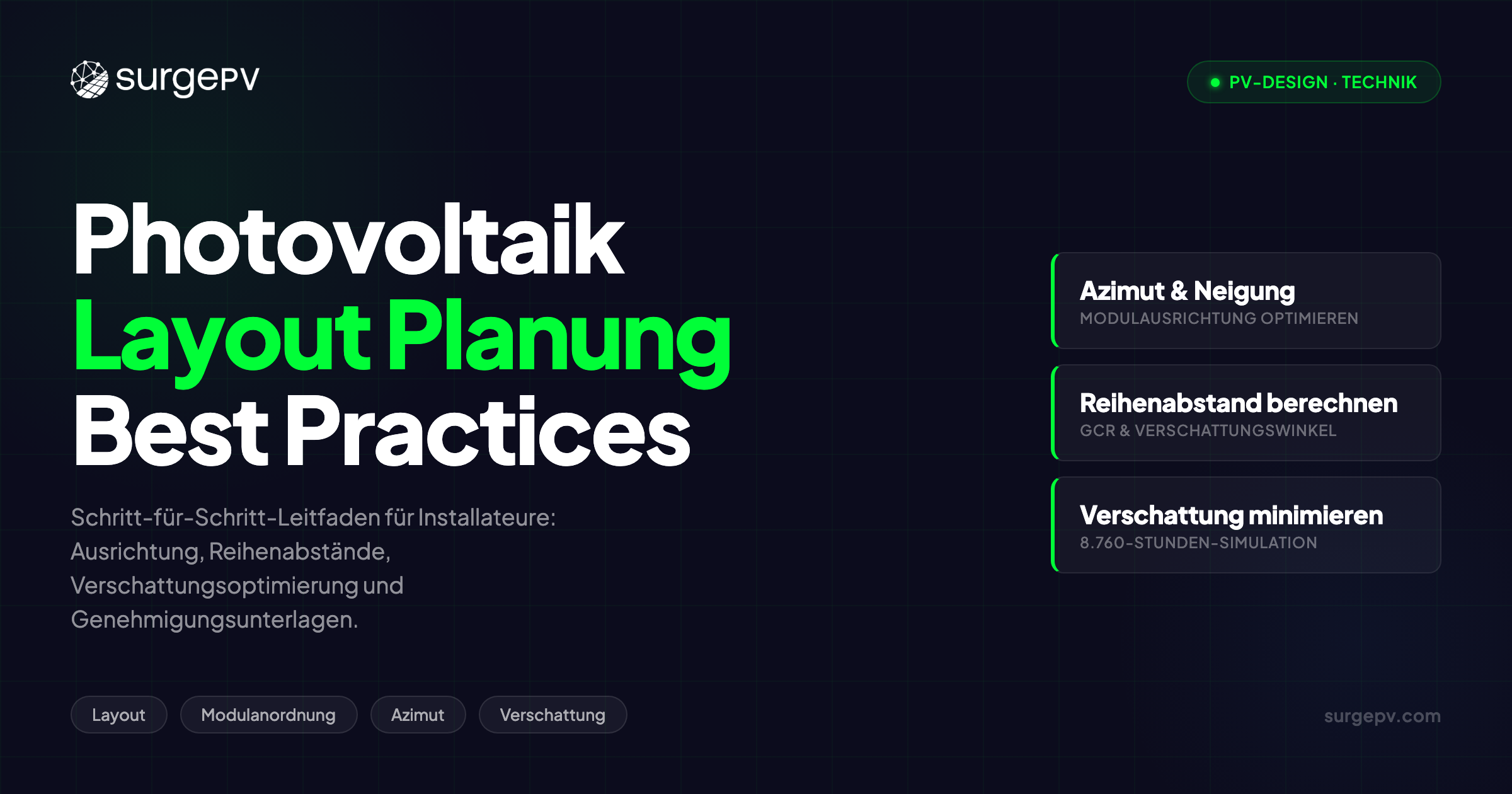 Photovoltaik Layout Planung: Grundlagen & Best Practices für Installateure