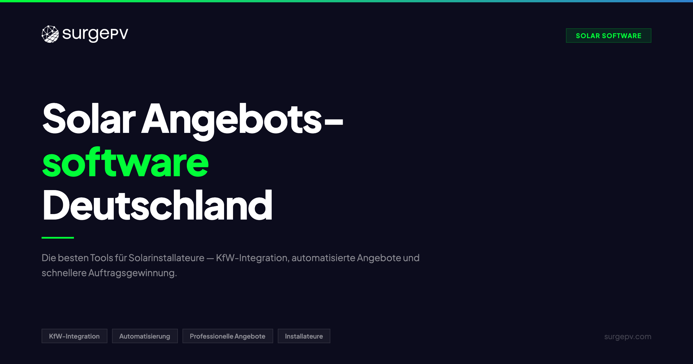 Solar Angebotssoftware Deutschland 2026
