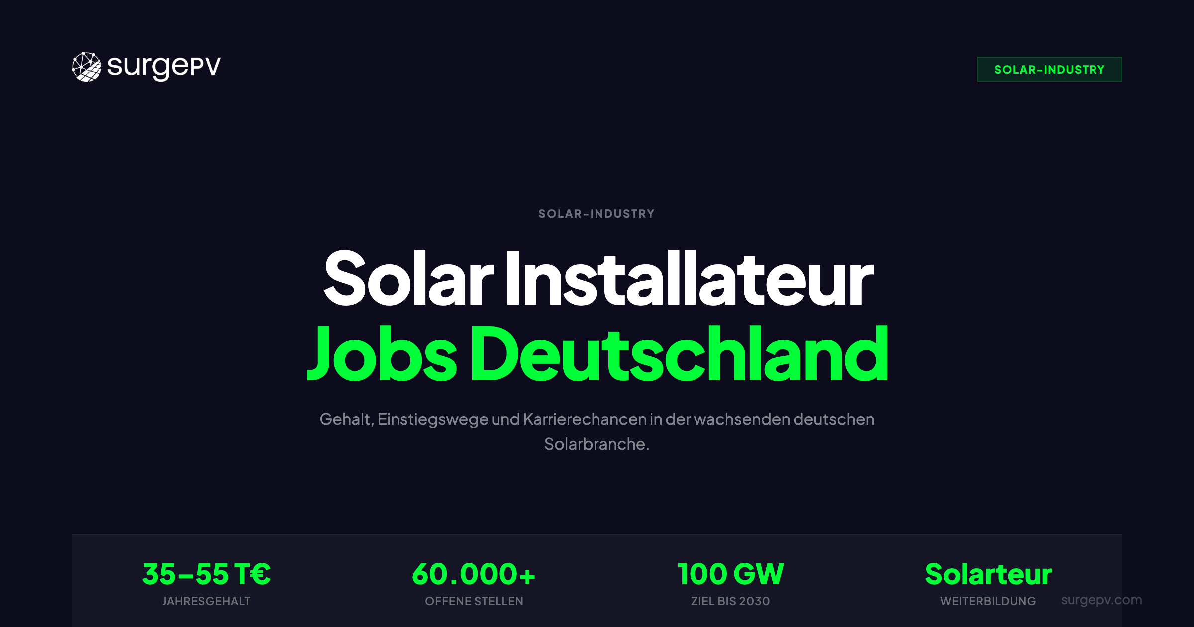 Solar Installateur Jobs Deutschland 2026