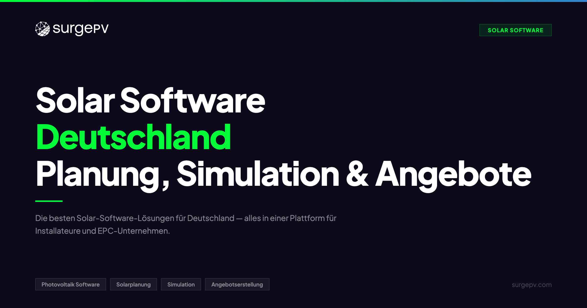 Solar Software Deutschland 2026
