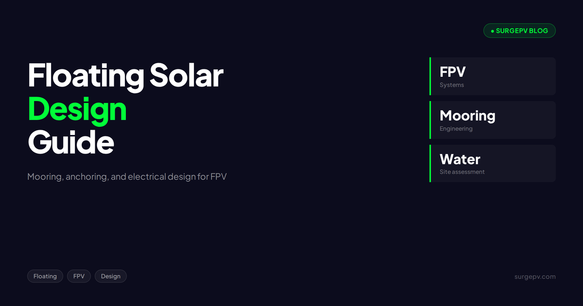 Floating Solar Design Guide: How to Design and Engineer Floating Photovoltaic Systems