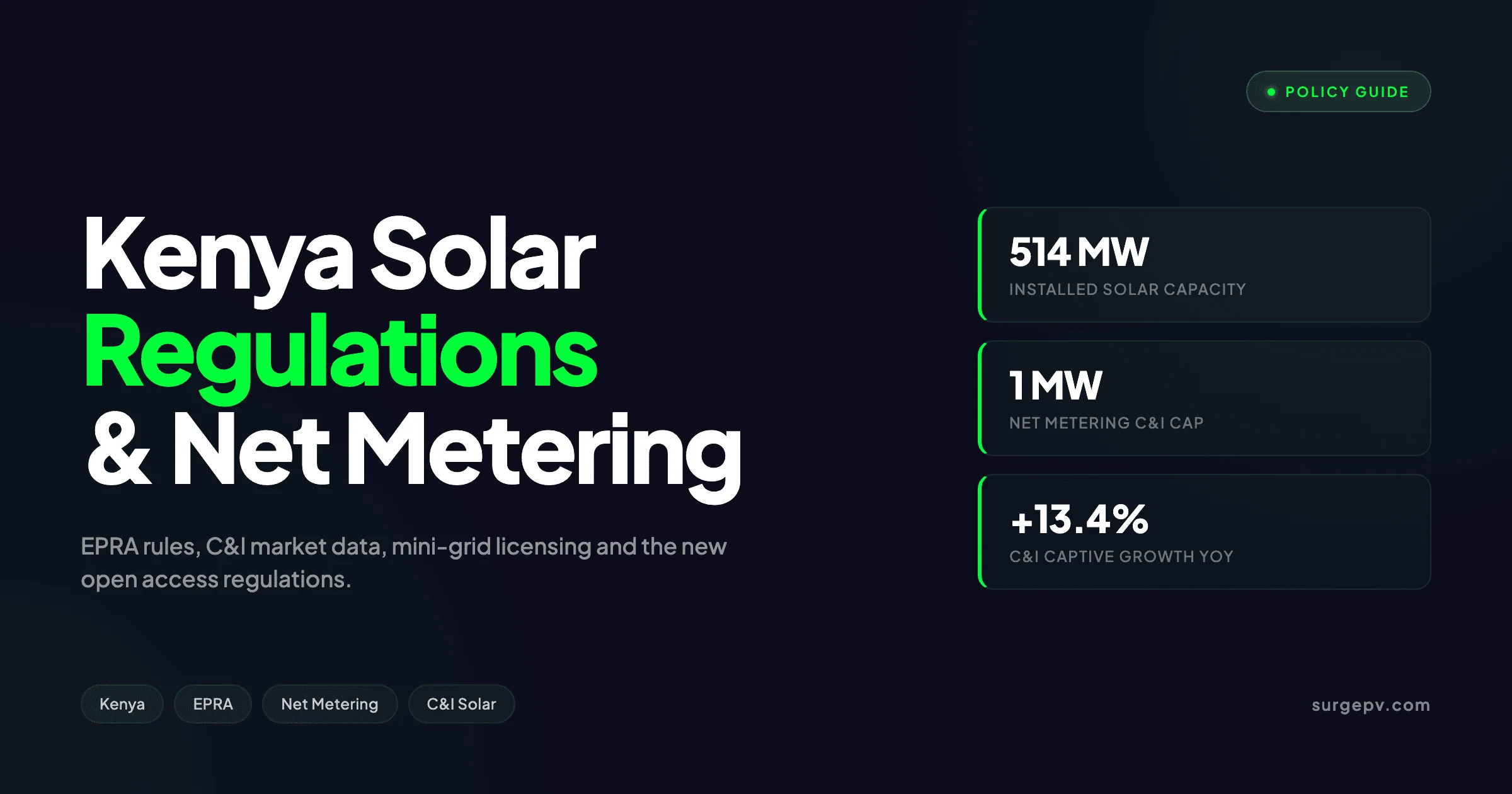 Kenya Solar Regulations 2026: EPRA Net Metering & Licensing Guide