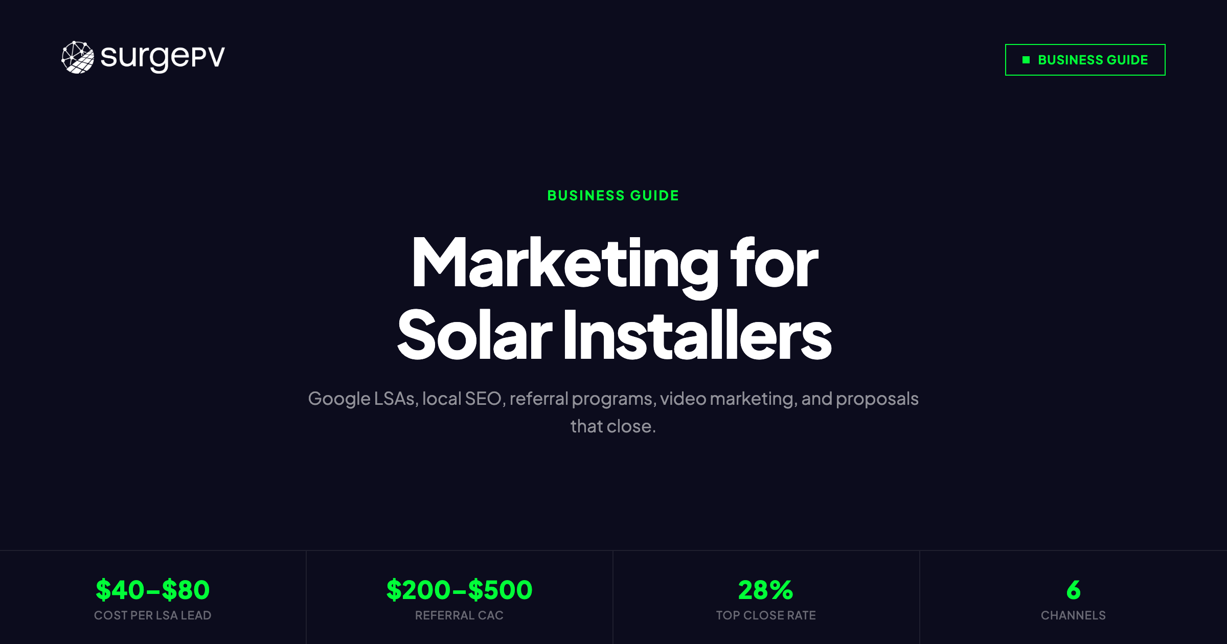 Marketing for Solar Installers 2026