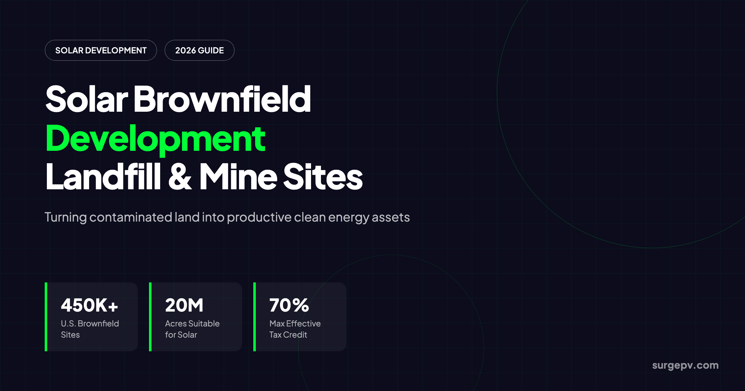 Solar Brownfield Development: Landfill and Mine Sites