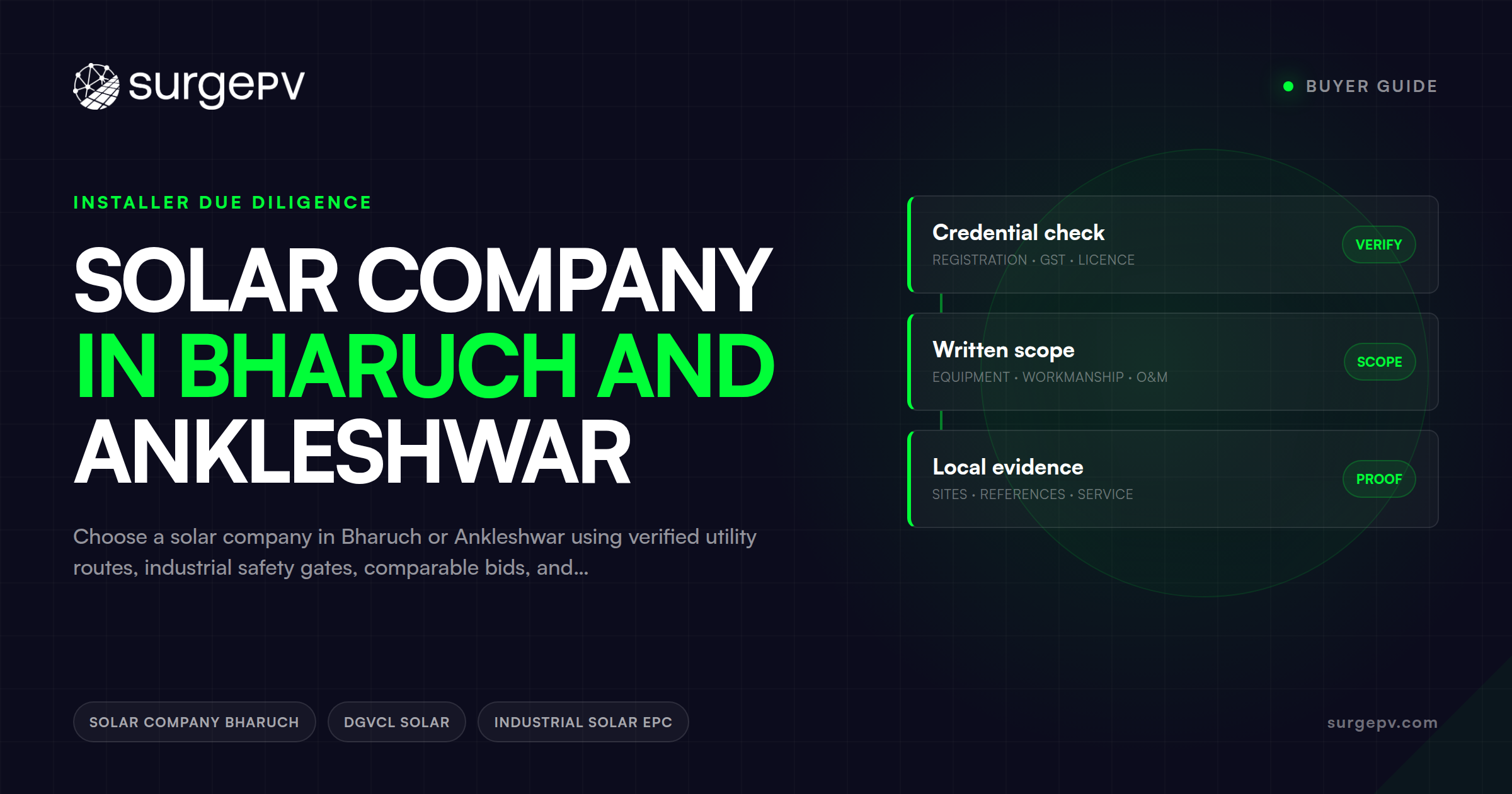 Solar Company in Bharuch and Ankleshwar: Buyer Guide