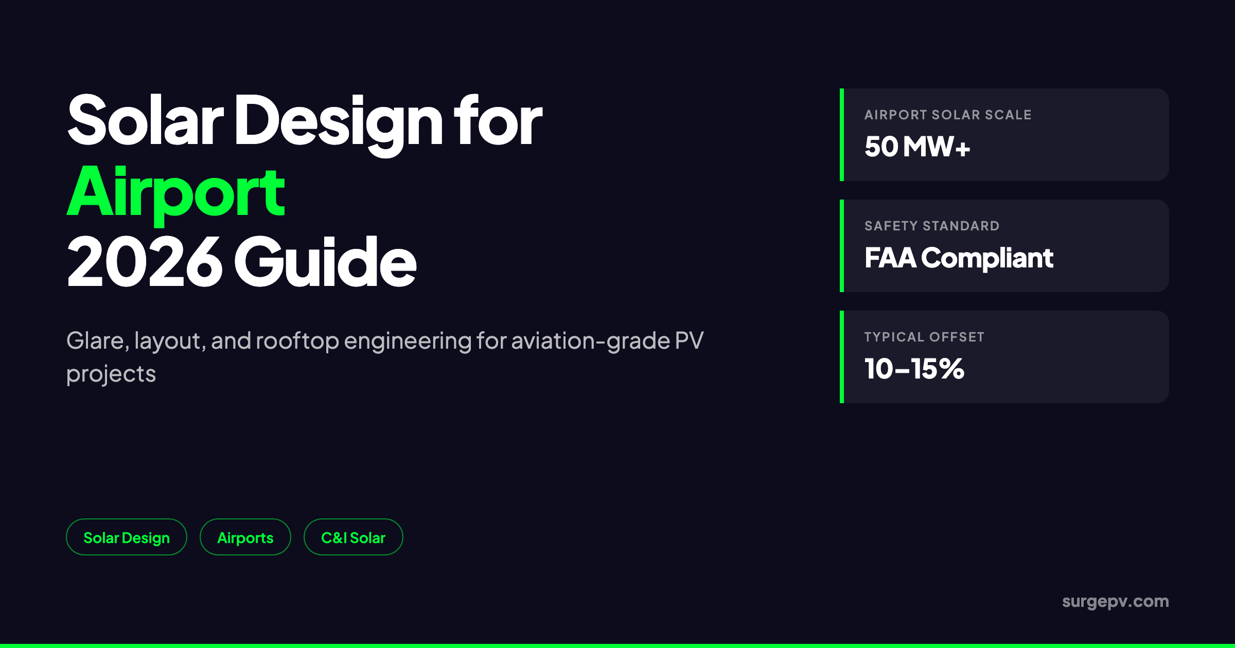 Solar Design for Airport 2026: Glare, Layout & Rooftop Engineering Guide