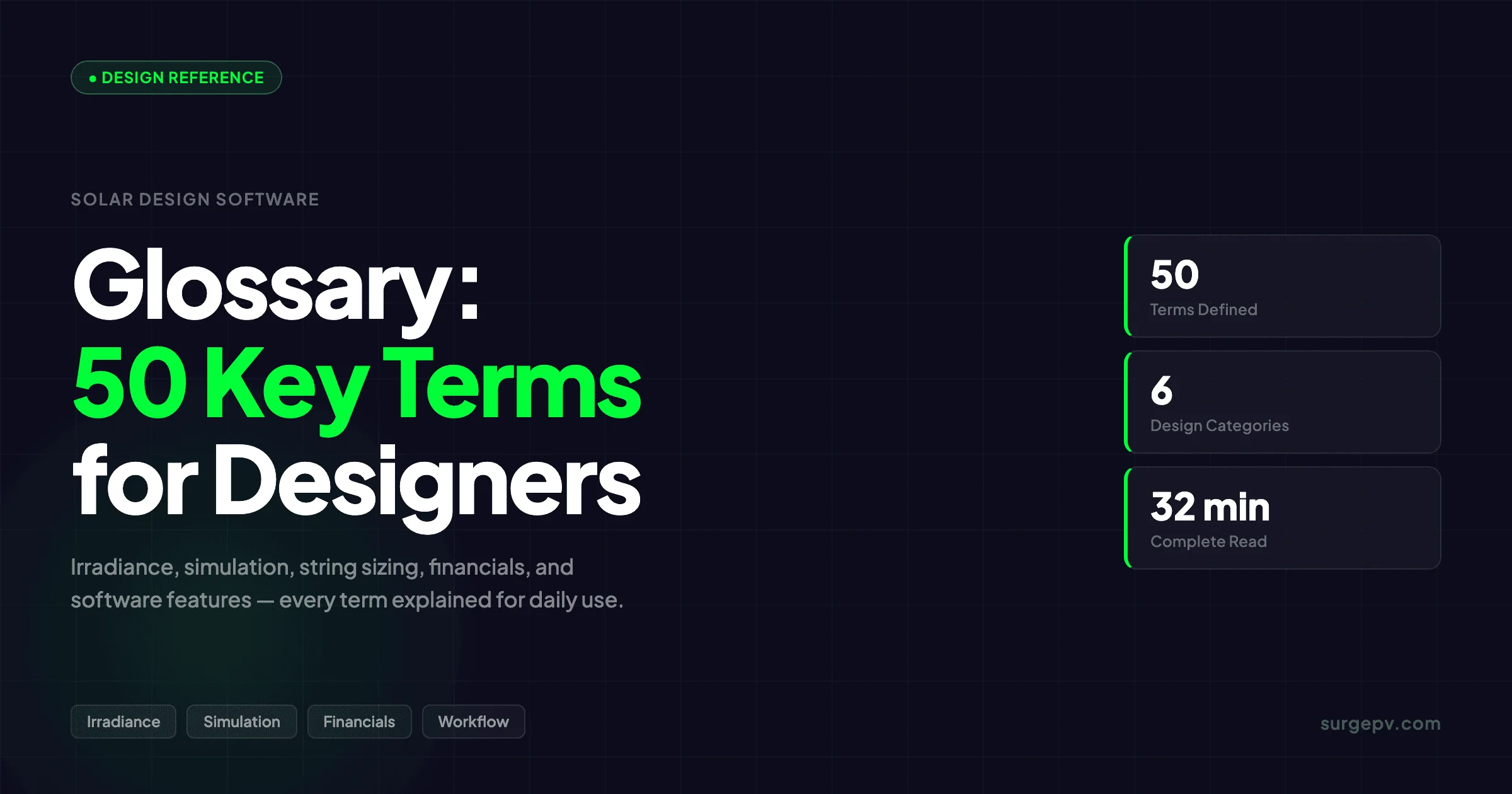 Solar Design Software Glossary