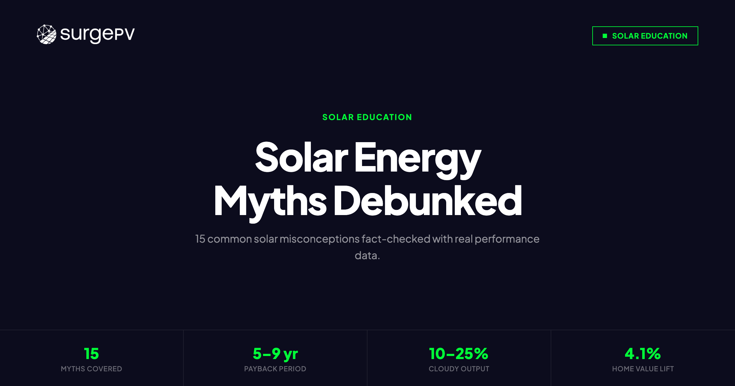 Solar Energy Myths Debunked 2026