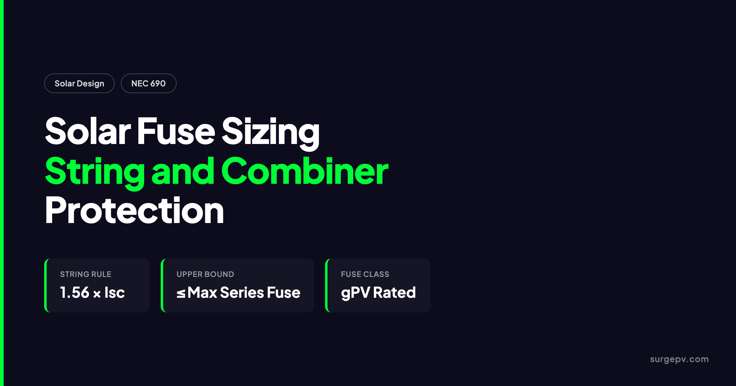 Solar Fuse Sizing: String and Combiner Protection 2026