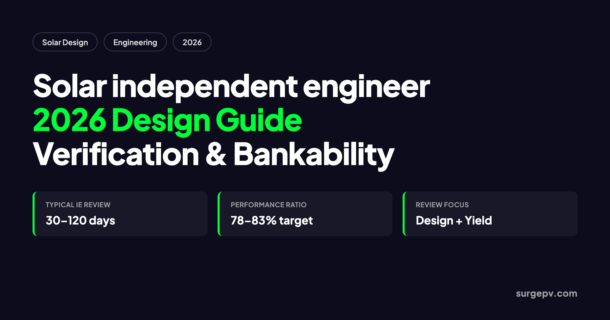 Solar independent engineer 2026: Design Guide
