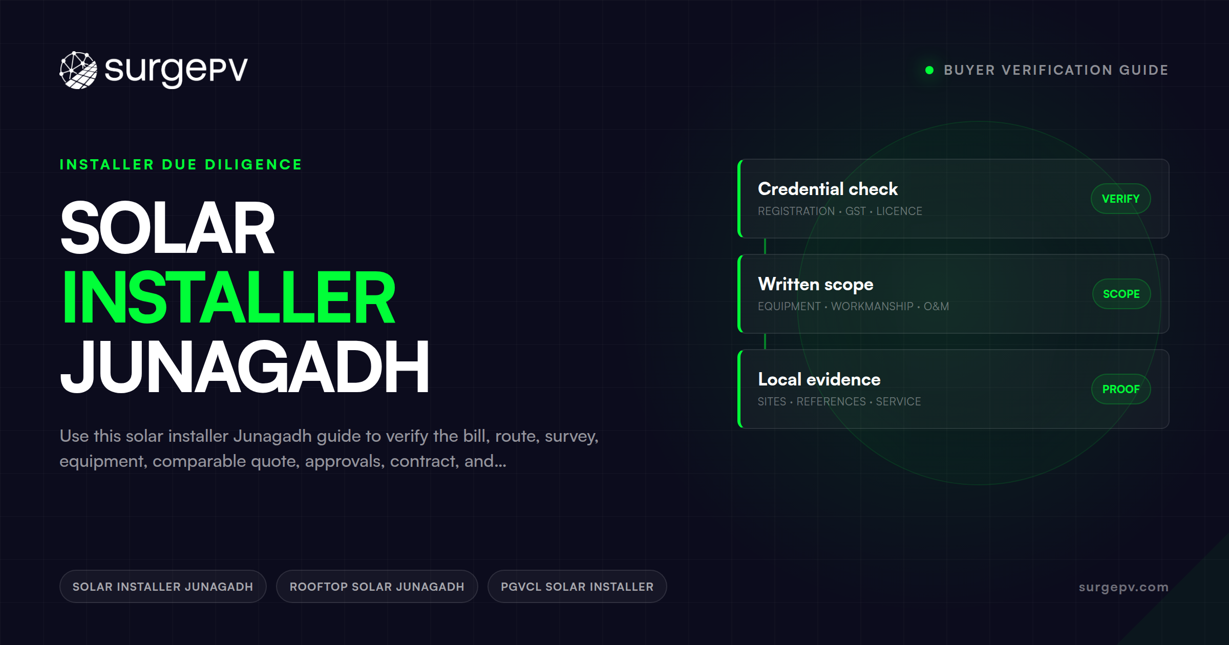 Solar Installer Junagadh: Buyer Verification Guide