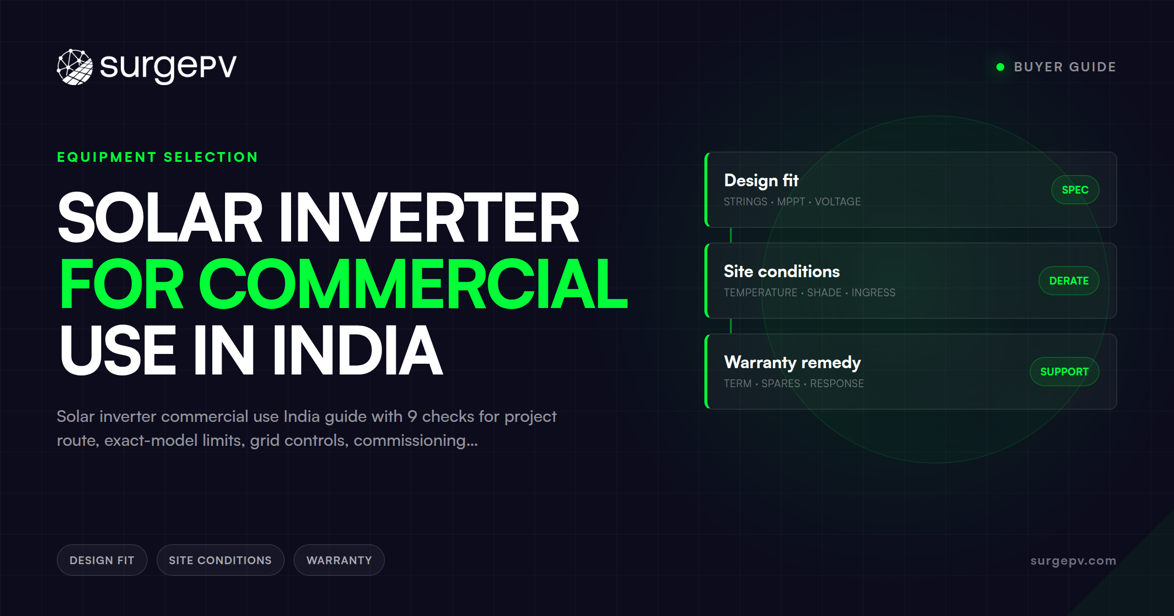 Solar Inverter for Commercial Use in India: Buyer Guide