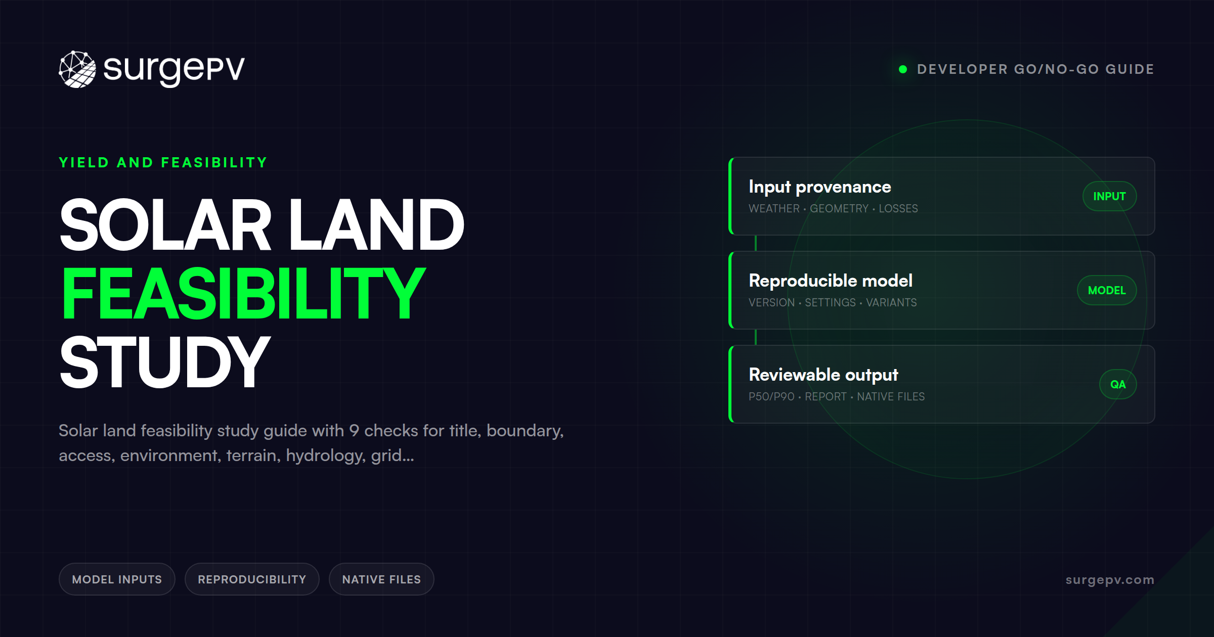 Solar Land Feasibility Study: Developer Go/No-Go Guide