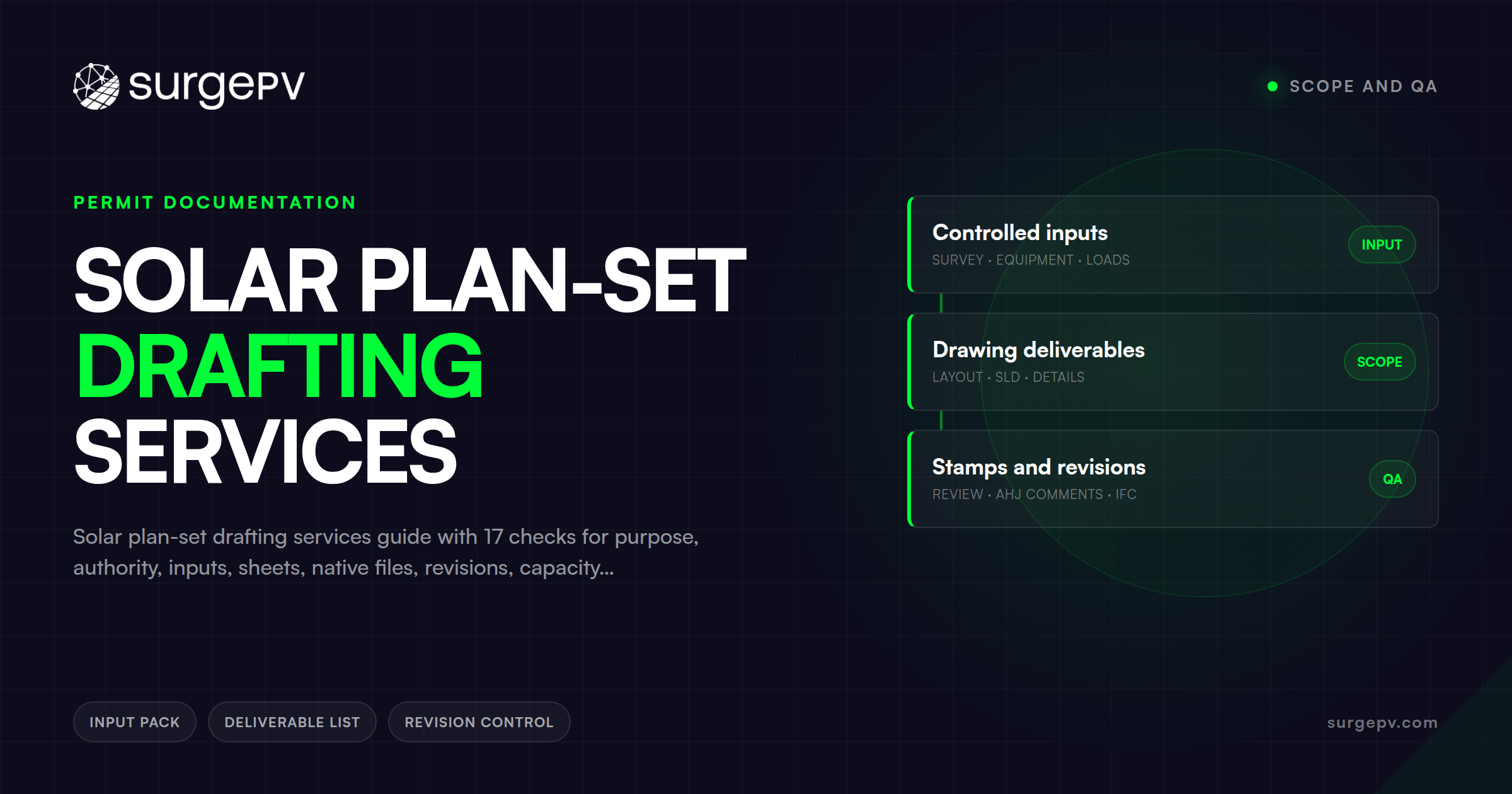 Solar Plan-Set Drafting Services: Scope and QA