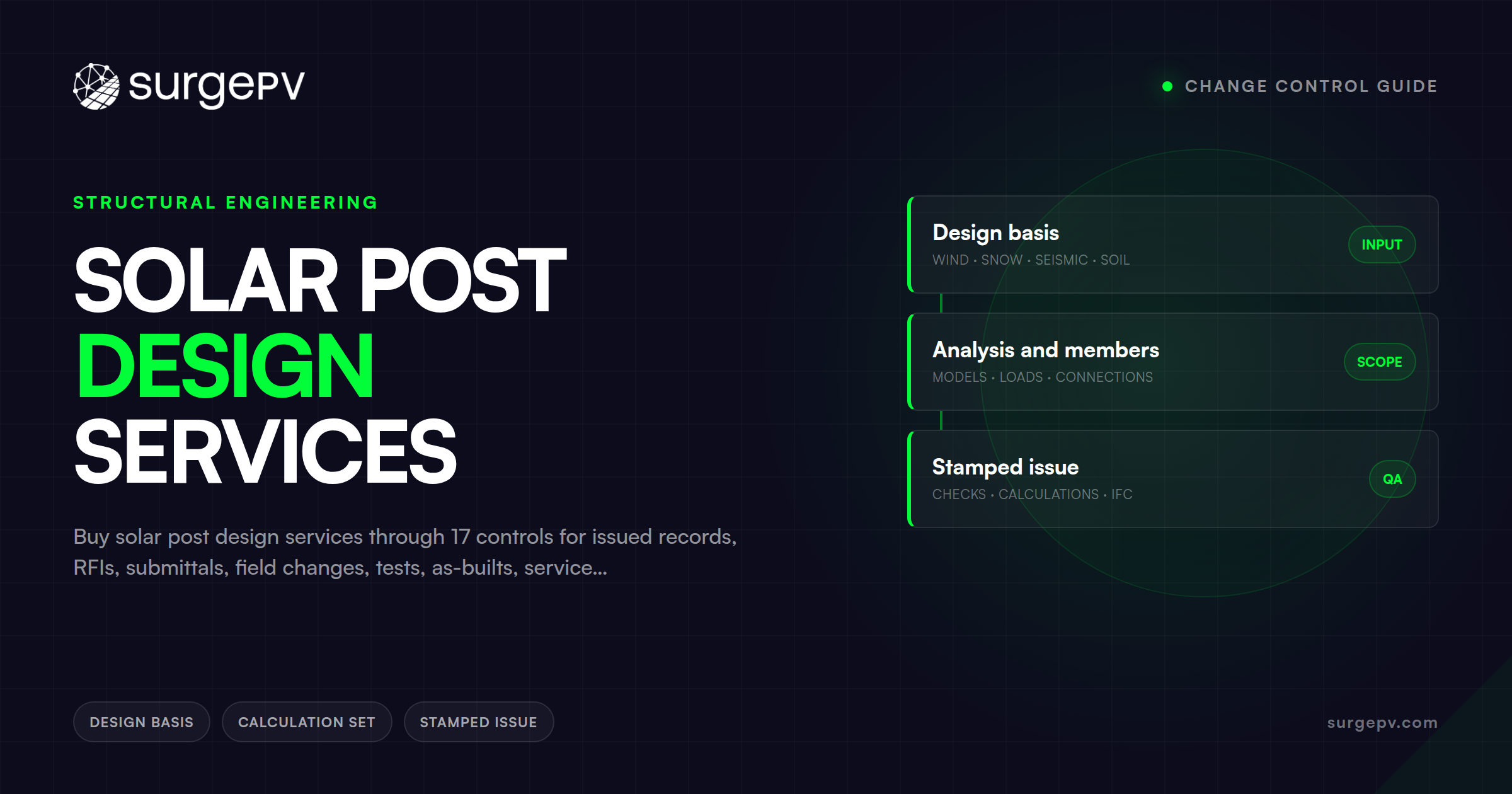 Solar Post Design Services: Change Control Guide