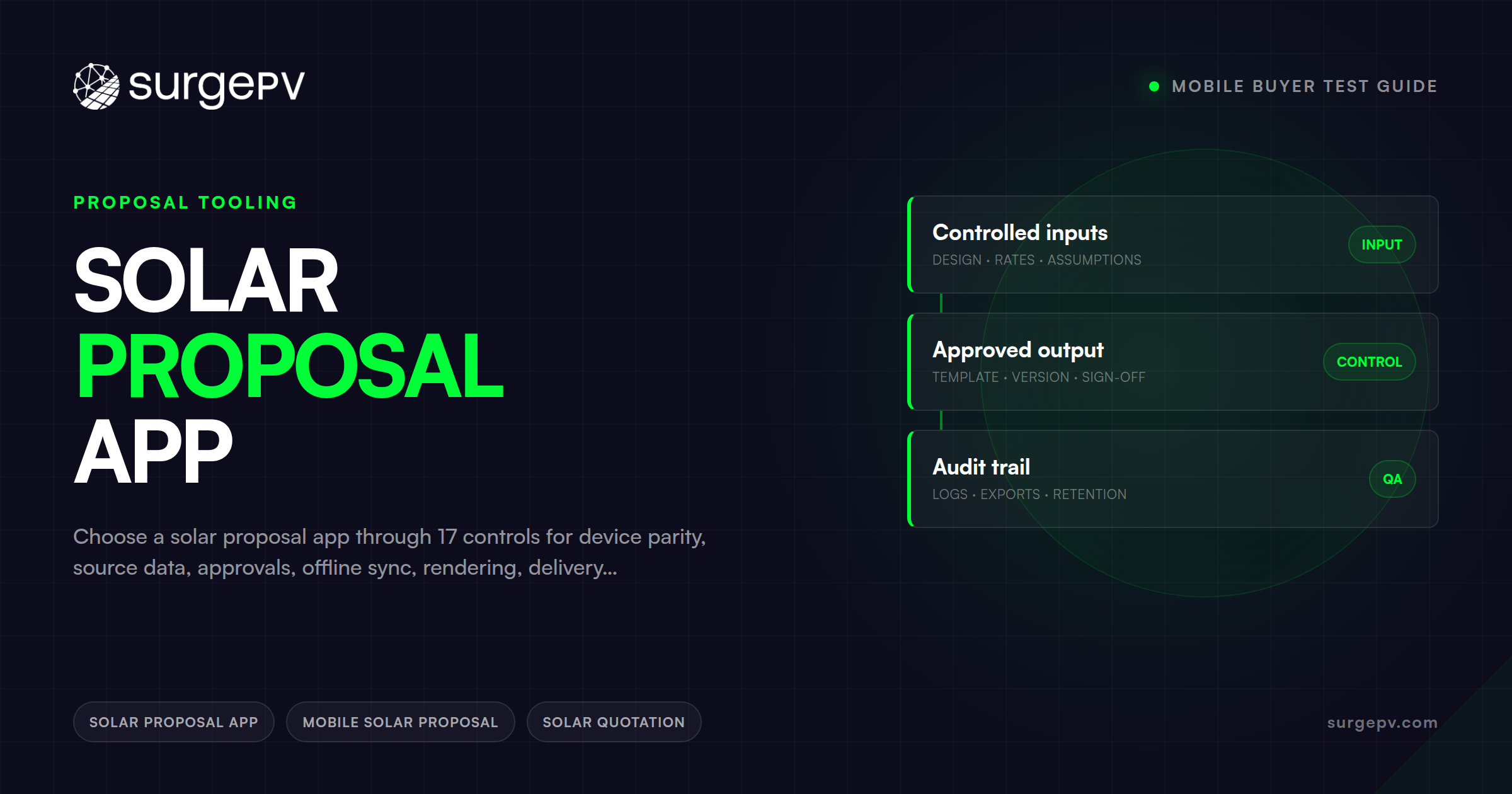 Solar Proposal App: Mobile Buyer Test Guide