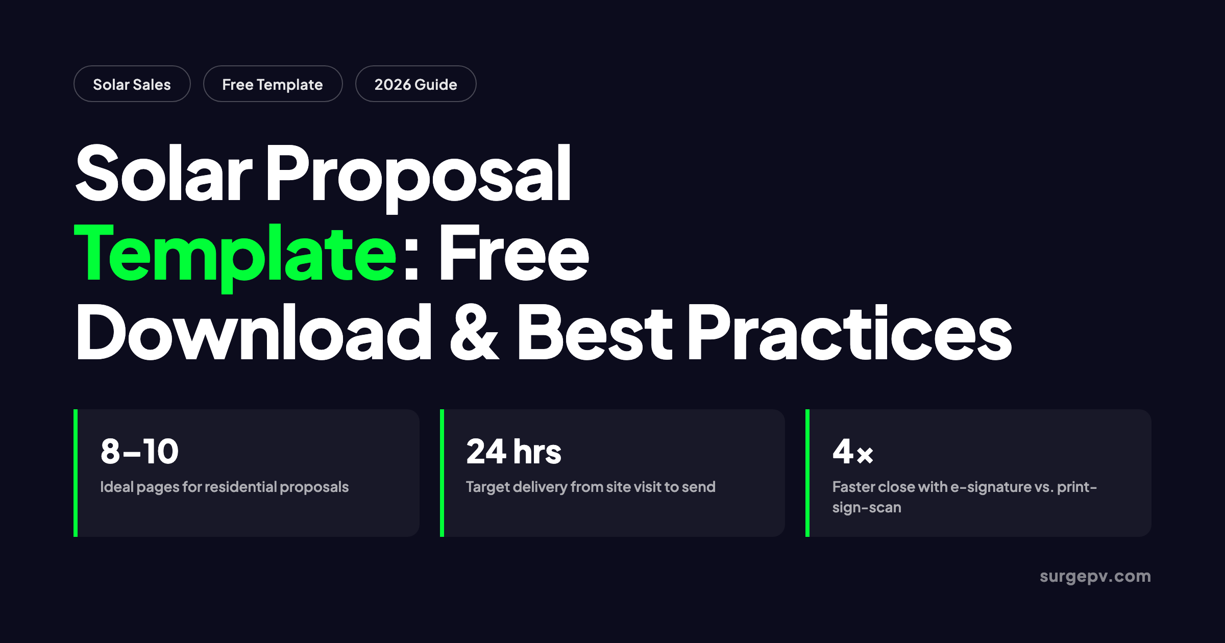 Solar Proposal Template: Free Download and Best Practices