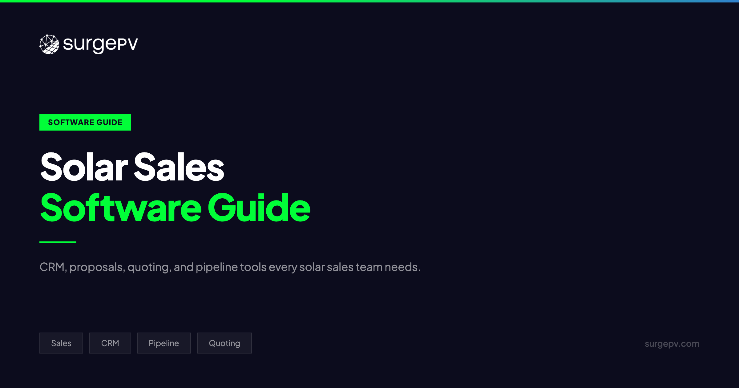 Solar Sales Software Guide 2026