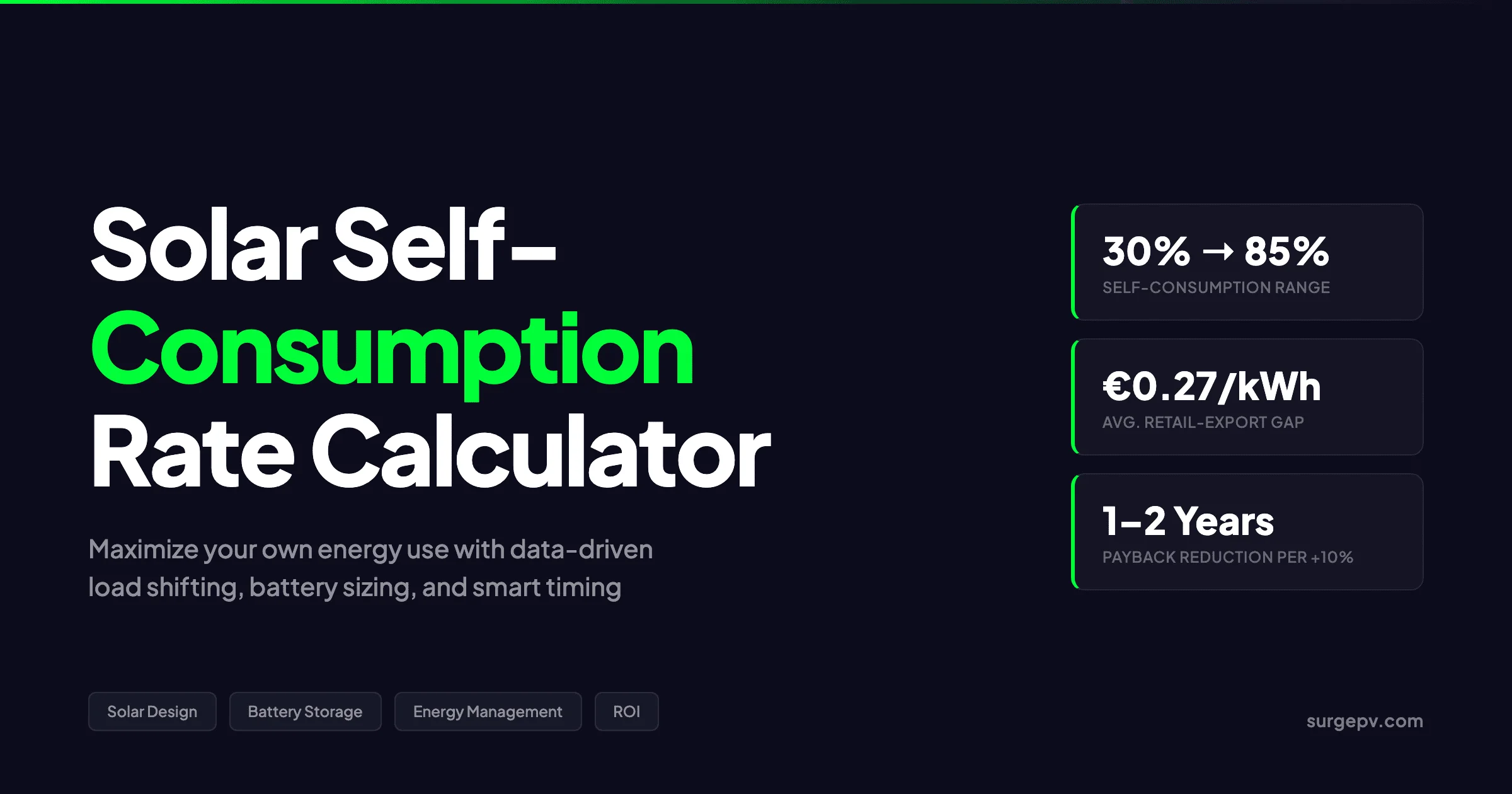 Solar Self-Consumption Rate Calculator