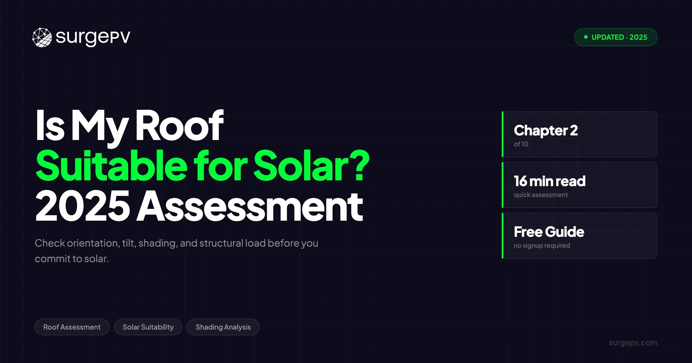 Is My Roof Suitable for Solar? The Complete Roof Assessment Guide