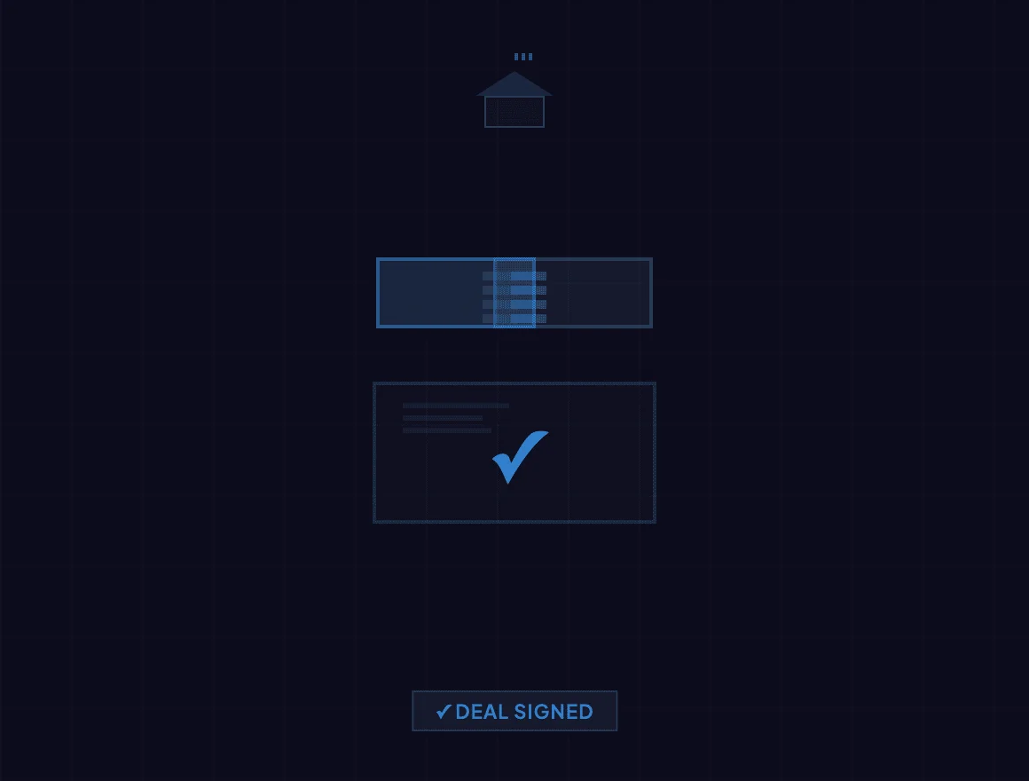 Deal signed with handshake and completed contract
